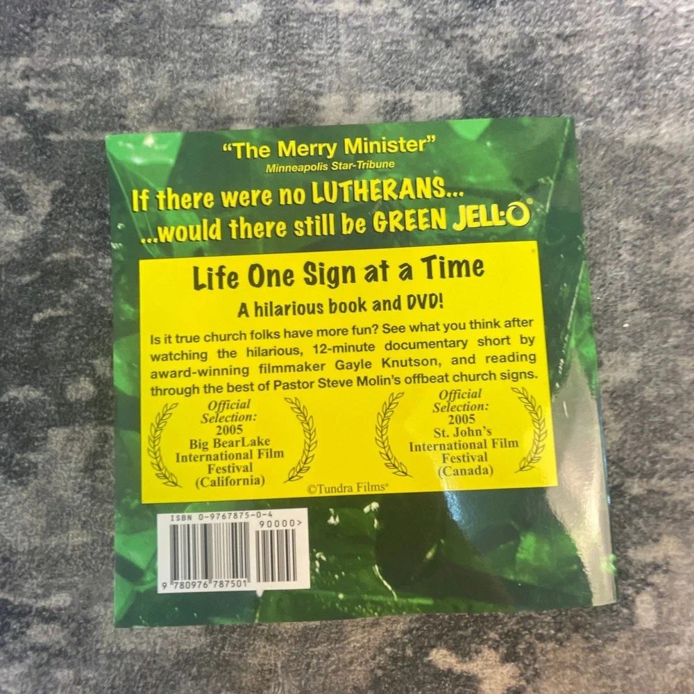 If There Were No Lutherans Green Jello Book DVD Rev Steve Molin Church Signs